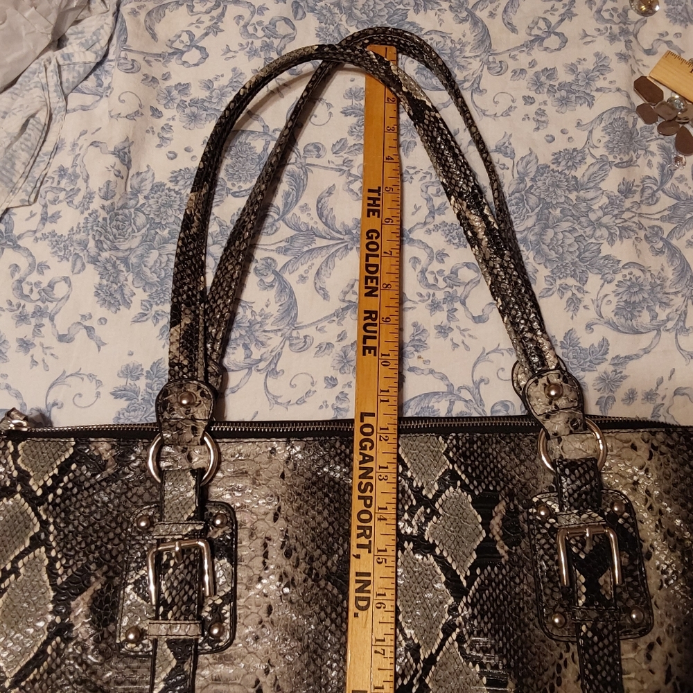 Like New: Python Faux Leather Zippered Bag - image 2